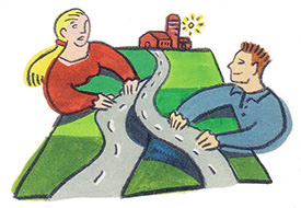 
Even paying for a better access road won't necessarily resolve an easement dispute if some people continue to use the old route.
